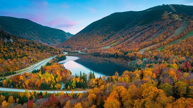 Canyon and lake in America